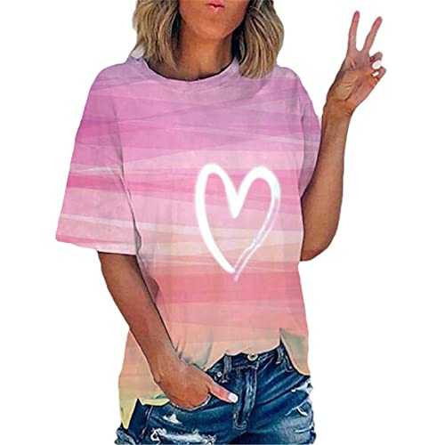 Ladies 2024 Summer New Gradient Tie Dye Printing Trend Women's Short Sleeves Women Skinny Long Sleeve Crop Tops Womens Long Sleeve Shirt Teachers Gifts for Women Warehouse Clearance Bargains Sale