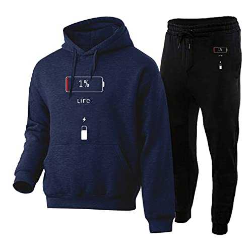 NQyIOS Mens Tracksuit Set Fleece Zip Hoodie Top Bottoms Jogging Joggers Gym Casual Exercise Running Sport Sweat Suit Pants Plus Sizes Sweatsuits Sets Sports Casual Sweat Suit Sales Clearance
