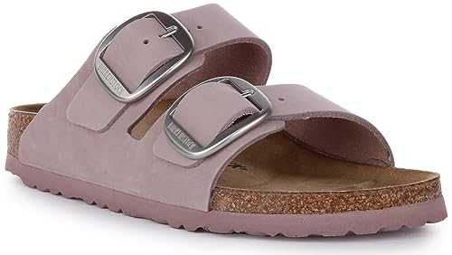 ARIZONA (BIG BUCKLE PELLE) - Sandalo da donna BIRKENSTOCK plantare in sughero e lattice 40/YOMO LILAC-N