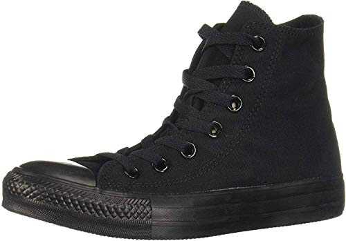 Chuck Taylor All Star Unisex Trainers, Nero Tinta Unita, 6.5 UK