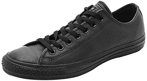Unisex Chuck Taylor All Star Low Top Sneakers, Black Monochrome, 3.5 UK