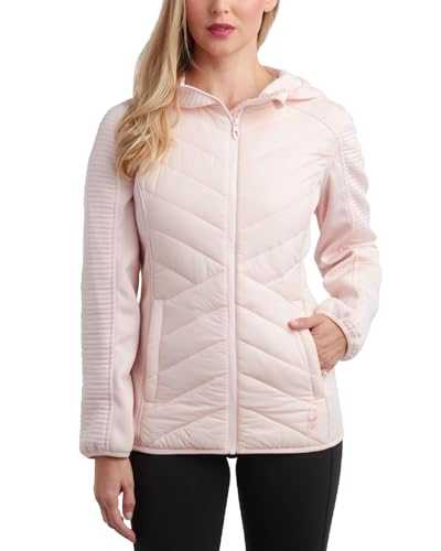 Spyder Women's Puffer Jacket - High Density Taffeta Panel Mix Media Jacket with Fleece Sleeves - Warm Jacket for Women (S-XL)
