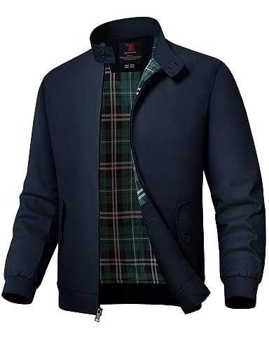 Rdruko Men's Bomber Jacket Cotton Lightweight Windbreaker Full Zip Casual Fashion Coat