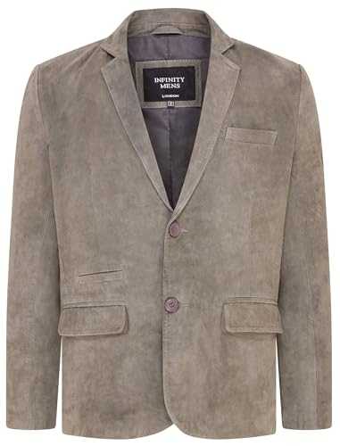 Mens Soft Real Suede Leather Italian Blazer Jacket Coat