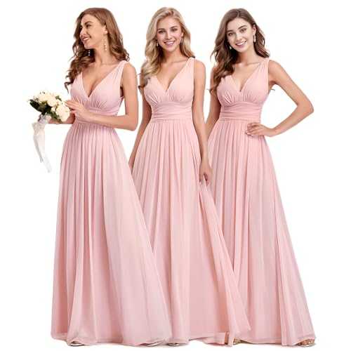 Ever-Pretty Women's V Neck Empire Waist A-Line Chiffon Long Evening Dress 09016