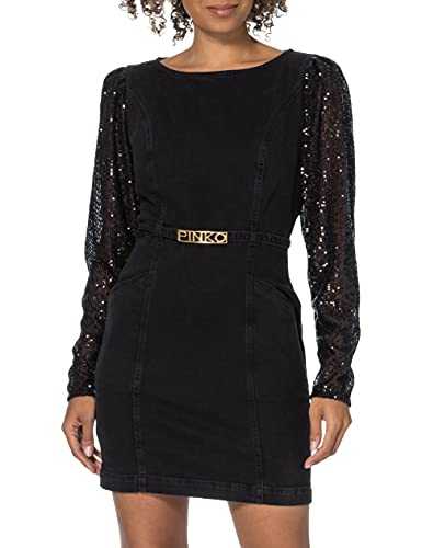 Pinko Women's Renata Casual Dress, Z99_Nero Limousine, 42