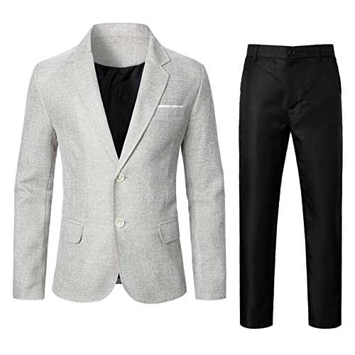 TOPJIAO Formal Business Slim Fit Suits Men'S Blazer Mens Suit Tuxedo Men'S Slim Fit 2/3 Piece Suit Blazer Trousers Suit Set Boys Prom Suits Father and Son Matching Suits Blazer Suits