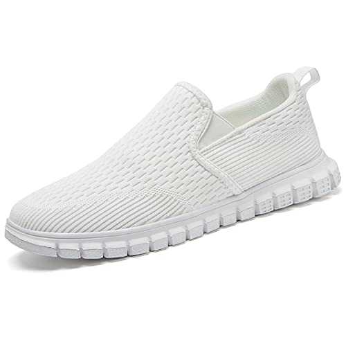 Oltyutc Mens Trainers Running Shoes Slip-on Canvas Loafers Gym Walking Sneakers Lightweight Tennis Shoes