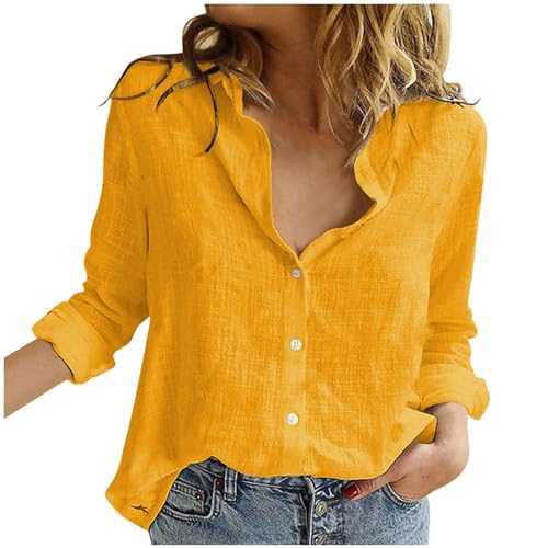 WILLBEST Womens Button Down Shirt Fashion 2024 Dress Shirts Long Sleeve Blouses V-Neck Print Casual Tops Tunics with Pockets