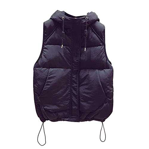 HAOLEI Women's Gilets Sale Clearance,Ladies Bodywarmers Petite Puffer Outerwear Gilet Quilted Down Jacket Casual Zip Plain Warm Padded Parka Coat Cardigan Winter Waistcoat with Pockets UK Size 8-16