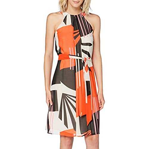 ESPRIT Collection Women's 040eo1e325 Dress, 828/Red Orange 4, 40