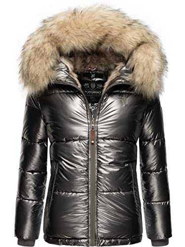 Navahoo Tikunaa Women's Winter Jacket Quilted Jacket with Faux Fur Hood XS-L