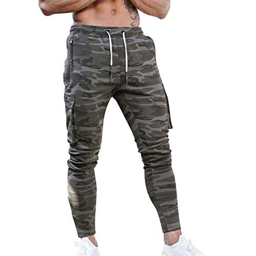 IQYU Men's Winter Tracksuit Bottoms for Men Outdoor Trousers