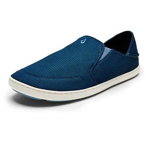 OLUKAI Nohea Mesh Men's Slip On Sneakers, Lightweight & Breathable All-Weather Shoes, Drop-in Heel & Comfort Fit