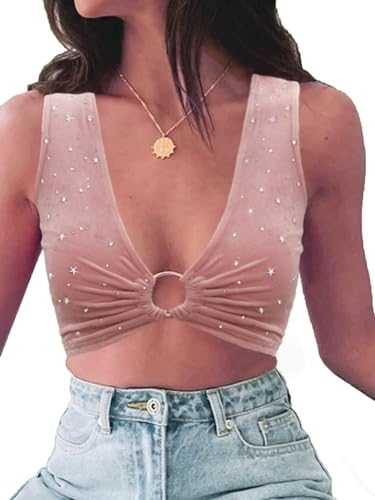 krtwrnt Women Squre Neck Buckle Strap Cami Crop Tube Top