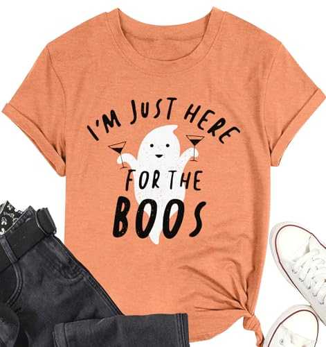 Halloween Shirt Women's Ghost Graphic T-Shirt Women Carnival Casual Short Sleeve Tees