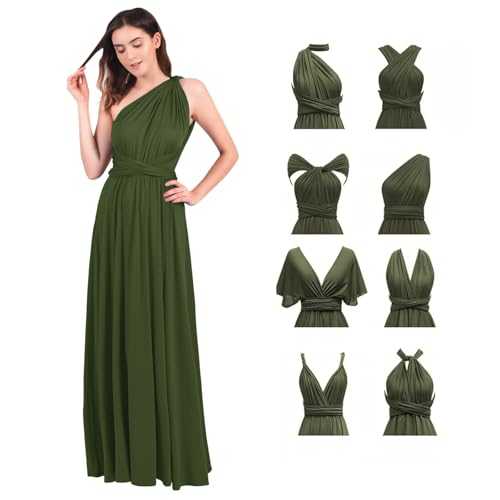 Women Sexy Multiway Infinity Bandage Wrap Backless Maxi Dress Wedding Bridesmaid Floor Length Evening Ball Gown