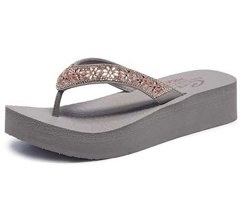 Women's Cali Vinyasa Wild Daisies, Taupe Mitobuck/Gem Stone Trim, 7 UK