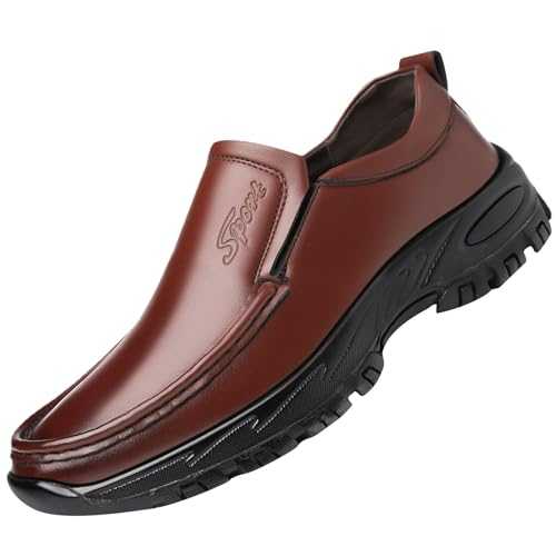 Mens Smart Shoes Comfort Fashion Walking Flat Breathable Driving Shoes Moccasins Formal Shoes Oxfords Casual Leather Shoes Comfy Slip on Business Dress Shoes UK Size