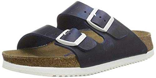 Unisex Adults’ Arizona Leder Softfootbed Mules, Blue, 7 UK