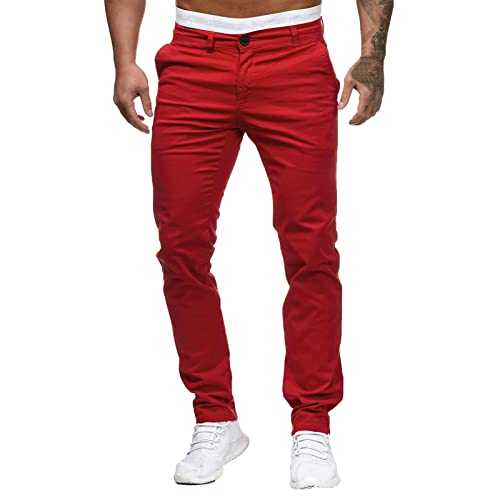 Men's Chino Trousers Chinos Skinny Trousers Men's Fabric Trousers Chino Trousers Suit Men's Trousers Tube Trousers Elegant Business Slim Fit Classic Classic Basic Loose Casual Trousers Fashion