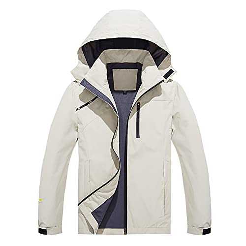 AMhomely Rain Jacket For Men Waterproof With Hood Long Sleeve Casual Trench Coats Lightweight Jacket Casual Sports Windbreaker Hooded Solid Color Coat Outdoor Jacket For Hiking Camping Walking