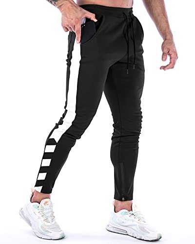 MakingDa Mens Gym Joggers Sweatpants Slim Fit Jogging Tracksuit Bottoms Causal Running Workout Trousers with Pockets