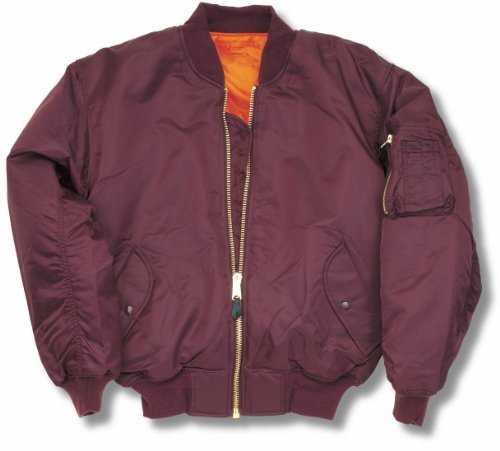 Delta Classic MA-1 Bomber Flight Jacket Maroon (XS)