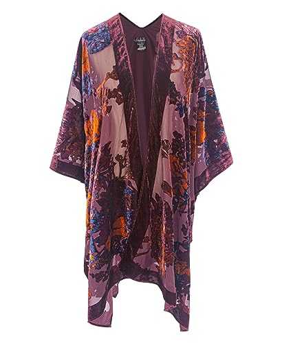 Velvet Kimonos for Women Cardigan Velvet Blazer Open Front Kimono Cover Up