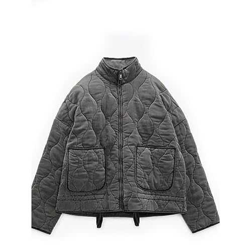 QIUNI Cotton Coat Women's Winter Fashion Pocket Drawstring Warm Vintage Long Sleeve Zipper Female Outerwear Tops Jacket