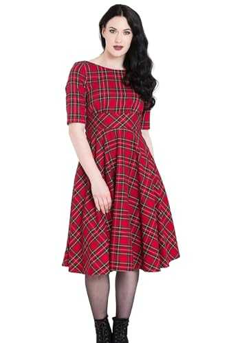 Hell Bunny Irvine Tartan 1950's Vintage Retro Dress