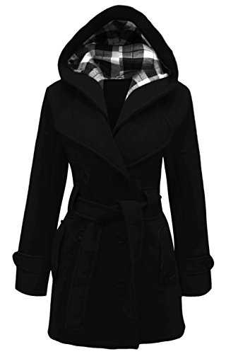 mymixtrendz Womens Warm Fleece Hooded Jacket With Belt Coat Top Plus Sizes 8-20