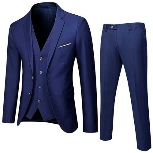 Generisch Men's Designer Suit Slim Fit Men's Suit Jacket Regular Stretch Wedding Men's Suits 2-Piece 3-Piece 2 Party Christmas Trousers Costume Suit Business Wedding Suit for Men Elegant