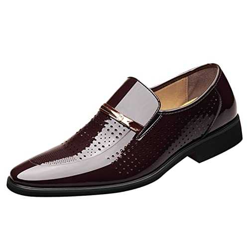 Men's Oxfords Formal Dress Shoes Oxfords Lace-ups Shoes Mens Smart Shoe Non-Slip Business Shoes Smart Casual Shoes Black Dress Shoes for Men UK