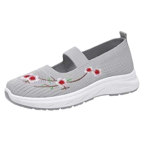 Women's Soft Orthopedic Shoes Breathable Woven Go Walking Slip On Shoes Arch Support Slip in Sneakers Women Casual on