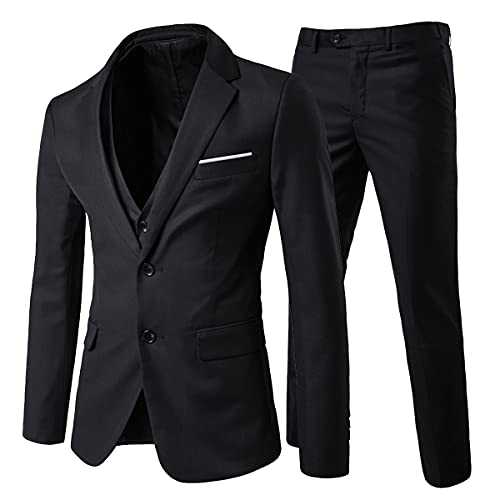 Mens Suits 3 Piece Regular Slim Fit Wedding Formal Suit Men Blazer Jackets Waistcoat Trouser