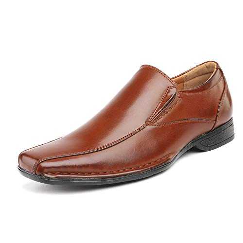 Bruno Marc Men's Giorgio Leather Lined Dress Loafers Shoes,Size 10,Brown,Giorgio-1