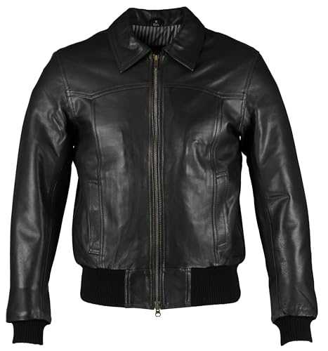 Charlie LONDON The Deal Black Real Leather Bomber Mens Jacket: Stylish UK Leather Jacket for Smart Casual Wear - Durable, Stylish and Ultra-Comfortable Mens Coats and Bomber Jackets