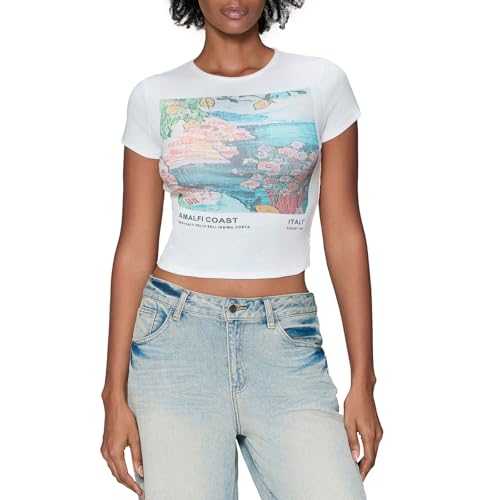 Y2k Graphic Baby Tee for Women Cute White Short Sleeve Crop Top Summer Aesthetic Vintage Clothes Teen Girls