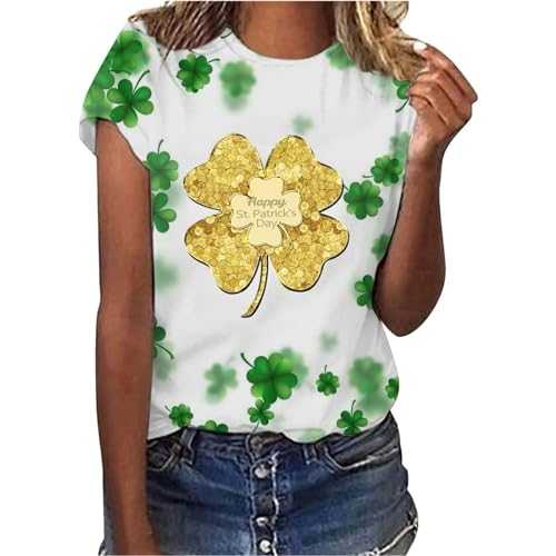 Cocila Womens Shirts Floral Print Round Neck Short Sleeve T Shirt Cold Shoulder Top Women's Short Sleeve T Shirts Leopard Catsuit Green Cotton Fiji Rugby Jersey