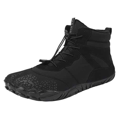 HUNYA Barefoot Boots Women Men Wide Toe Box Shoes Women Winter Trainer Shoes Minimalist Boots Women Waterproof