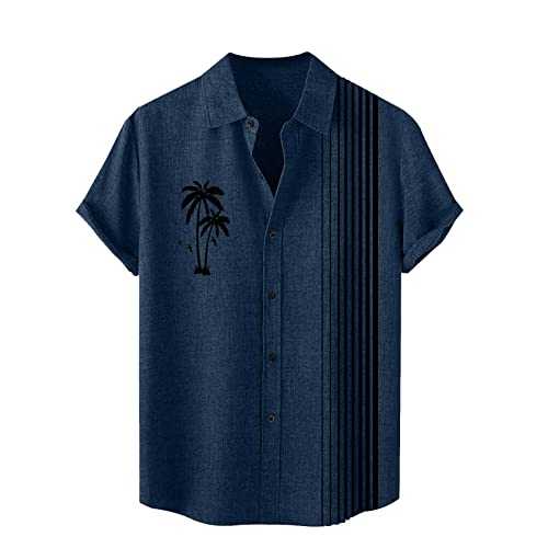 Mens Flowers Casual Hawaiian Shirt Funky Short Sleeve Summer Floral Print Shirts Casual Button Down Tropical Holiday Beach T-Shirts Regular Fit Top Printed Palmshadow Clothing