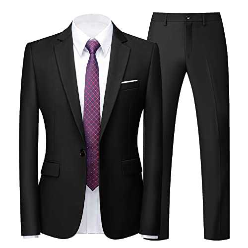 UNINUKOO Mens Suits Velvet 2 Piece Suit Slim Fit Double Breasted Formal Dinner Tuxedo