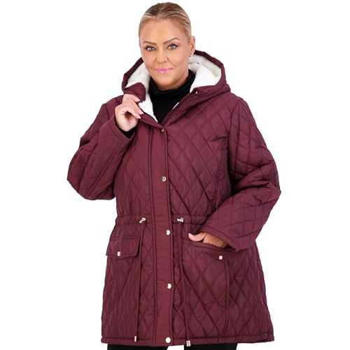 Jones NY Diamond-Quilted Jacket Anorak with Fur Lining - Winter Coats for Women, Black