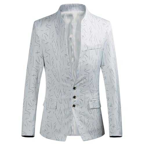 Blazers for Men UK Leisure Suit Jacket Wrinkle-Free Lightweight Sports Coats Dress Tuxedo Blazer Premium Business Suits Sporty Wedding Chic Stylish Coats Lightweight Outing Outwear