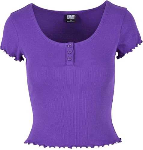 Urban Classics Women's Ladies Rib Babylock Tee T-Shirt