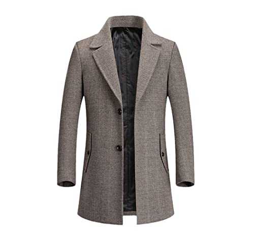 Autumn Winter Wool Trench Coat, Men's Wool Jackets Plus-Size