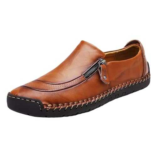 Mens Loafers Breathable Driving Shoes Comfort Fashion Walking Flat Oxfords Casual Leather Shoes Moccasins Formal Shoes Comfy Slip on Business Dress Shoes UK Size