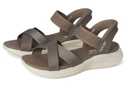 Women's Ultra Flex 3.0-Never Netter Hands Free Slip-ins Sandal, Dark Taupe, 4 UK