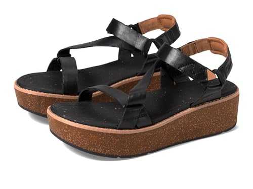 Women's W Madera Wedge Sandal, Black, 8.5 UK